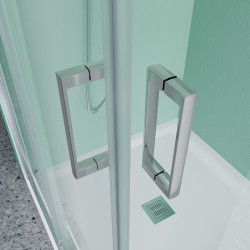 Душевой уголок Benetto BEN_901_SL_C 80x80 стекла прозрачные, профиль хром