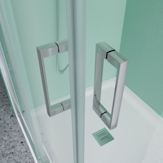 Душевой уголок Benetto BEN_901_SL_C 80x80 стекла прозрачные, профиль хром Душевой уголок Benetto BEN_901_SL_C 80x80 стекла прозрачные, профиль хром