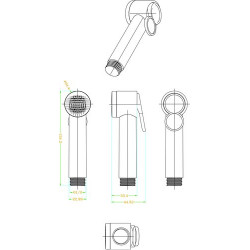 Гигиенический душ Lemark LM8090C с держателем, хром Гигиенический душ Lemark LM8090C с держателем, хром
