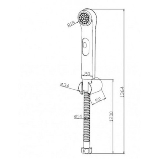Гигиенический душ с держателем Bravat D9122CP-RUS Гигиенический душ с держателем Bravat D9122CP-RUS