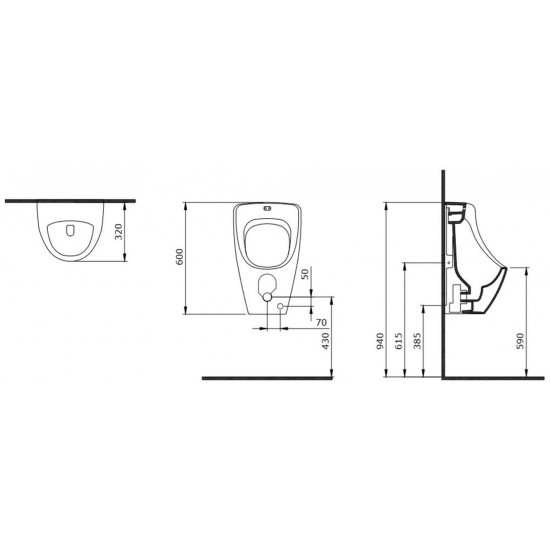 Писсуар Bocchi Taormina 1383-001-0131 (скрытый подвод) Писсуар Bocchi Taormina 1383-001-0131 (скрытый подвод)