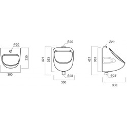 Писсуар подвесной Sanita Орион 30x33 белый Писсуар подвесной Sanita Орион 30x33 белый