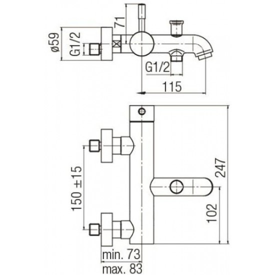Смеситель для ванны и душа Valvex Vegane Bianco 2423380 белый Смеситель для ванны и душа Valvex Vegane Bianco 2423380 белый