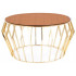 Стол журнальный Signal ARIANA A ARIANAACTZL 80x80x45 дымчатый янтарь/золотой