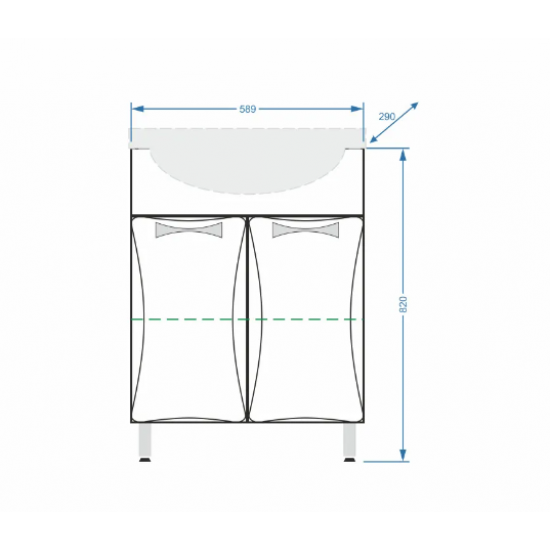 Тумба под умывальник Vako Бант 60 белый