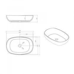 Умывальник Abber AT2805Rubin 60x40 красный