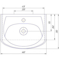Умывальник Kirovit Уют 45 белый