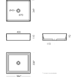 Умывальник Sanita Luxe Novel Slim 40x34,9 белый