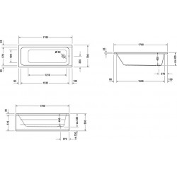 Ванна акриловая Duravit D-Code 170x70 Ванна акриловая Duravit D-Code 170x70
