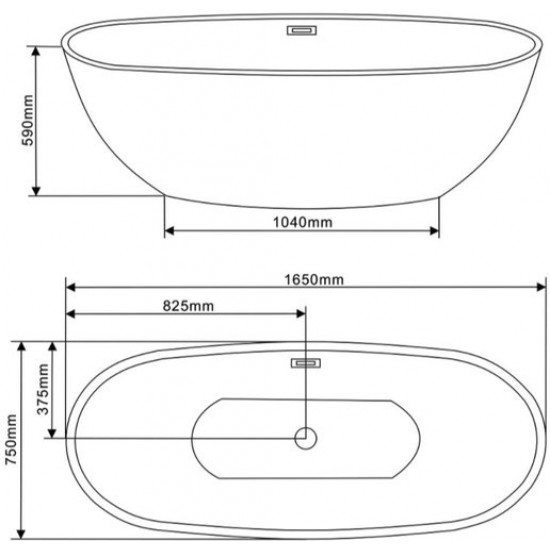Ванна акриловая Vincea Vincea VBT-509 165x75 белая