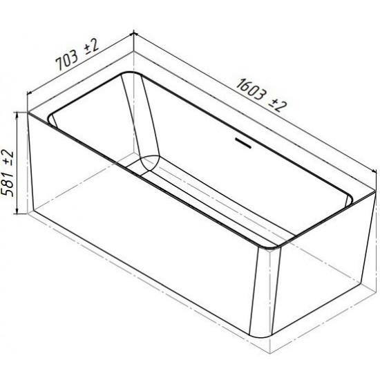 Ванна Белюкс Турин ТУ-1600 R белый