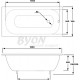 Ванна чугунная BYON B13 120x70 с ножками Ванна чугунная BYON B13 120x70 с ножками