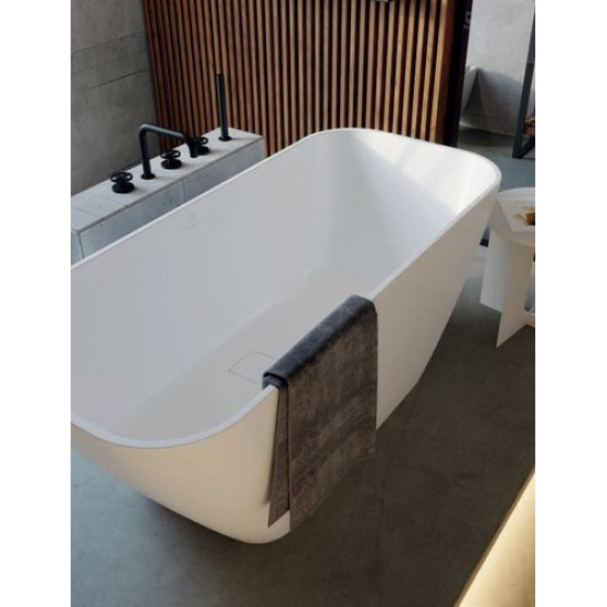 Ванна из литьевого мрамора Fjordd Sidu 160x70 белый матовый