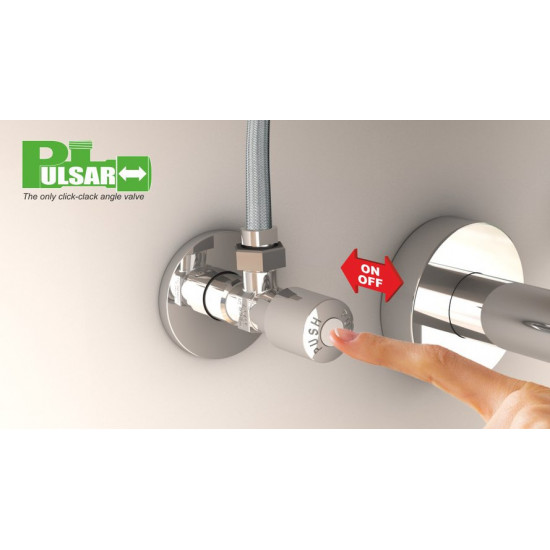 Вентиль угловой Bonomini 0500OT24S7 для подключения смесителя кнопочный