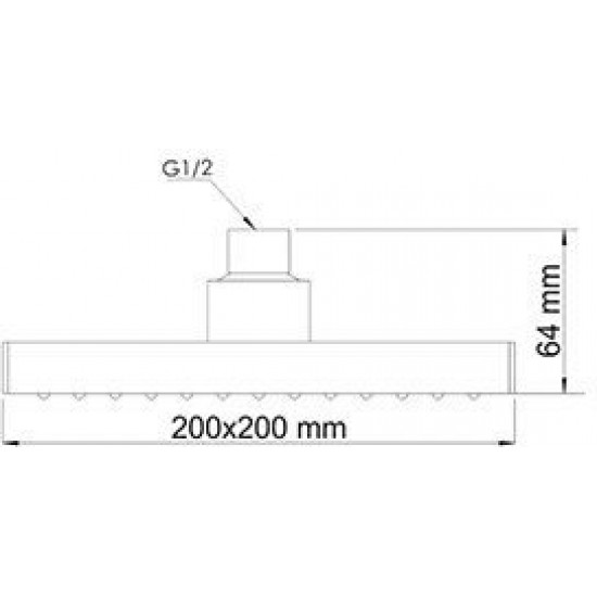 Верхний душ Wasserkraft A028 (черный)