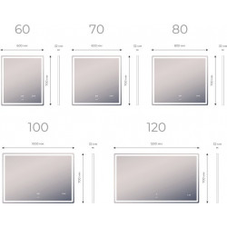 Зеркало VIGO Geometry Luxe 600 60x70 с подсветкой